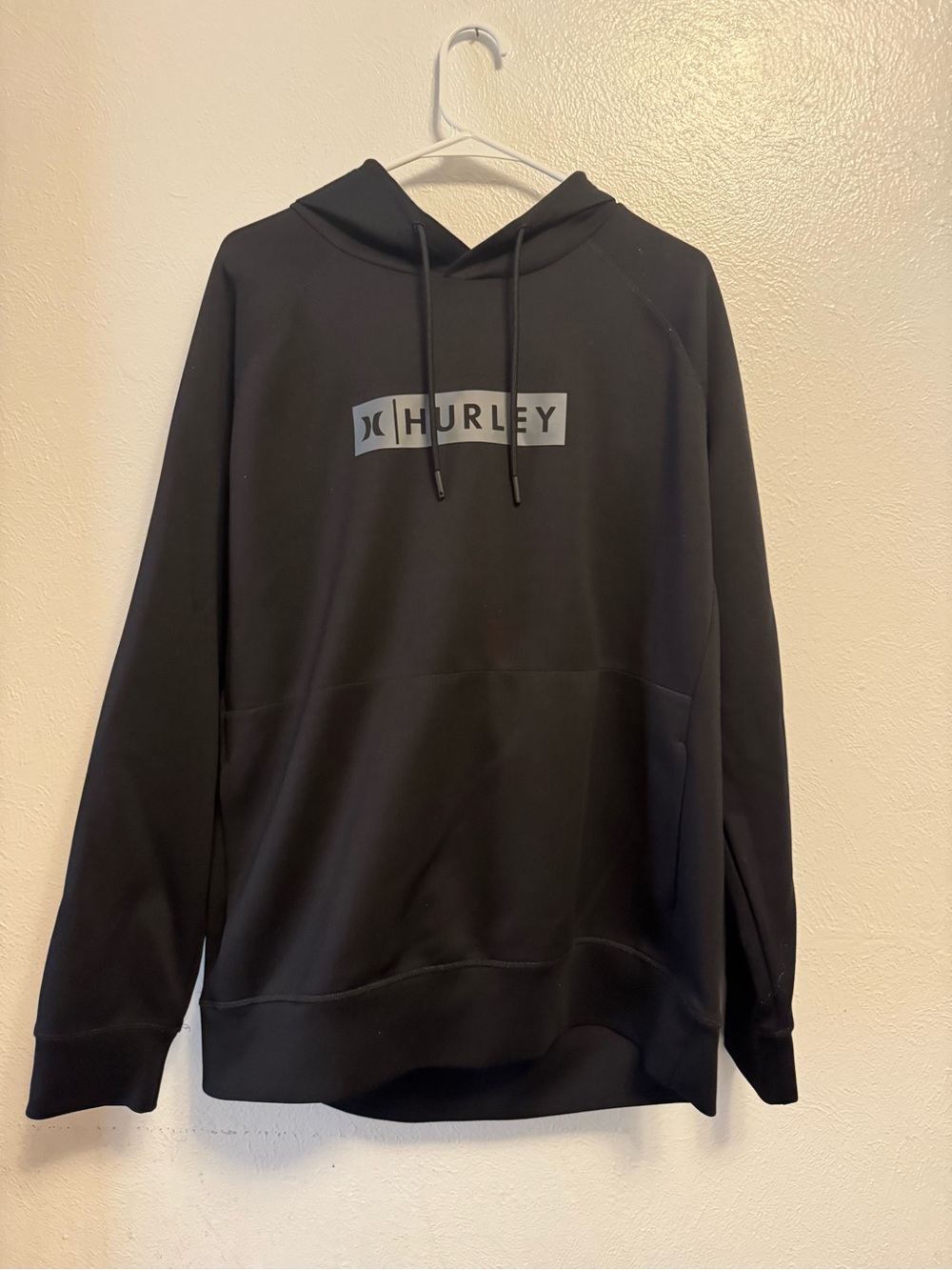 Hurley Black Pullover Hoodie with Front Logo